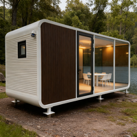 Maison capsule spatiale à structure en acier, cabine préfabriquée à panneaux sandwich, 20 pieds, 40 pieds, chambre d'hôtel, chambre d'hôtes, fournisseur en gros