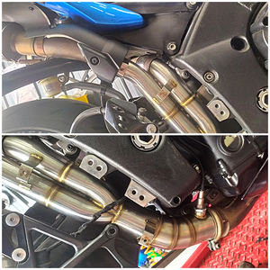 Tubo de enlace medio de escape para motocicleta R1 <span class=keywords><strong>MT10</strong></span> 2015 - <span class=keywords><strong>2021</strong></span> compatible con silenciador de 60mm - Product Image 2