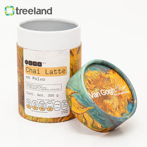 Tubo de papel redondo personalizado da caixa do chá extravagante empacotando 50G/100G/200G para bebidas que desvanecem a manipulação da impressão - Product Image 6