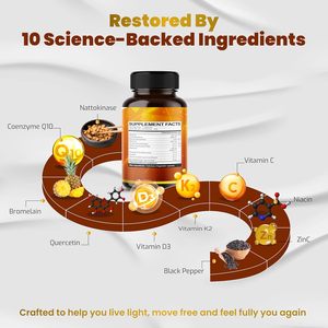 Oem 10 trong 1 Hữu Cơ Nattokinase viên nang phức tạp với vitamin D3, Niacin, vitamin K2, kẽm, <span class=keywords><strong>CoQ10</strong></span>, quercetin bổ sung - Product Image 4