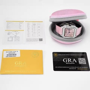 Montre carrée de luxe pour femme GEZFEEL, en moissanite, verre saphir, chiffres romains, étanche 5 bars, affichage analogique - Product Image 6