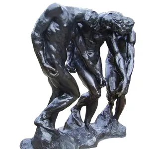 Ünlü döküm makinesi Metal Auguste Rodin üç tonları heykeli kapıları cehennem bronz heykel satılık