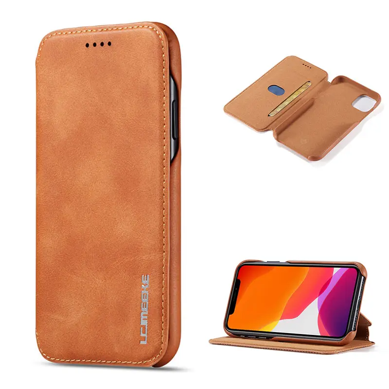 PU Leather Wallet With Card Slot Mobile Phone Case For iPhone 12 11 Pro Max XS XR XS MAX 7 8 Plus