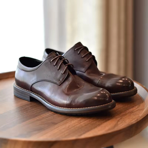 Chaussures en cuir respirantes et élégantes pour hommes, chaussures plates décontractées et habillées pour affaires, chaussures d'extérieur rehaussantes grandes tailles pour hommes - Product Image 5