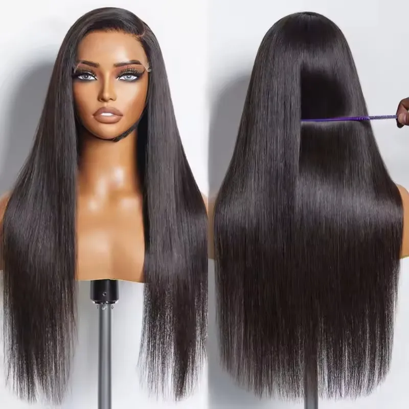 Glueless Bone Straight Lace Front Human Hair wigs Cheap Brazilian Human Hair HD Transparent Lace Front Wigs For Black Women