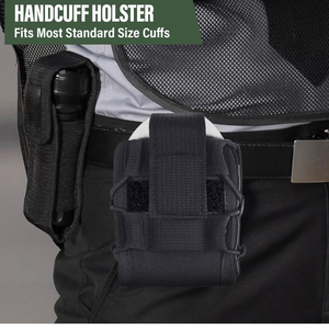 Tactical Outdoor Nylon Handcuff Bag Molle Plastic Clip Velcro Webbing <b>Belt</b> <b>Accessories</b> Excellent Durability - Product Image 2