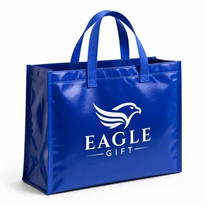 Sac fourre-tout en toile de coton durable en gros, imprimé sur mesure par sérigraphie, réutilisable, avec fermeture auto-agrippante en PP laminé, pour bouteille de vin - Product Image 3