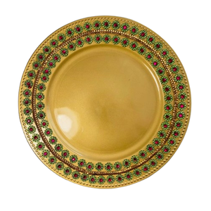 Assiettes de présentation en métal au design personnalisé Assiettes à dîner de luxe pour restaurants au design exquis et sûr Assiettes de présentation de forme arrondie - Product Image 2