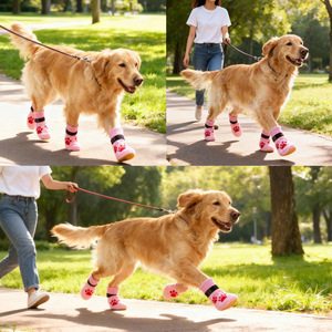 Kaos Kaki Anjing Ukuran Besar Bahan Katun Anti-Selip Ramah Lingkungan Untuk Penggunaan Luar Ruangan Pelindung Kaki Sepatu Hewan Peliharaan Musim Panas Semua Musim Grosir - Product Image 5