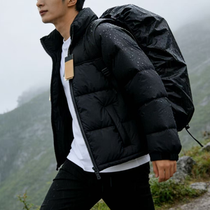 Veste d'hiver pour homme en duvet de canard gris de haute qualité - Coupe-vent - Product Image 3