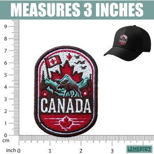 Patch brodé personnalisé Canada 3 pouces thermocollant ou à coudre, applique en tissu pour voyage, cadeaux - Product Image 3