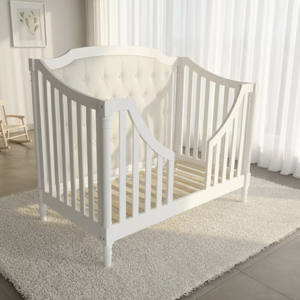 Luxury Multifunctional Baby <b>Crib</b> New Zealand Pine Wood Modern White Wooden Hospital Living Room Use Height Adjustable <b>Swing</b> Bed - Product Image 2