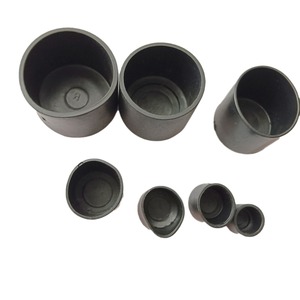 Couvre-tubes ronds en PVC noir antidérapants, coussinets de protection pour pieds de meubles, tables et chaises, insonorisants, vente en gros - Product Image 1