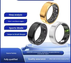 Anello Smart Transfrontaliero con Monitoraggio della Frequenza Cardiaca per Uomini e Donne, Nero, Impermeabile, Riproduzione Video, Compatibile con Android/iOS - Product Image 6