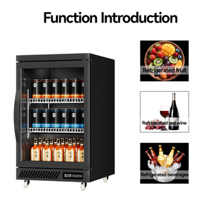 Réfrigérateur à boissons avec porte en verre et éclairage LED, armoire réfrigérée pour bar, armoire à vin, mini réfrigérateur de bar - Product Image 4