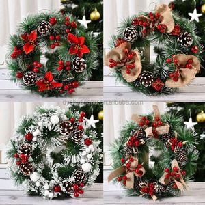 Decoraciones Navideñas al por Mayor de Fábrica, Coronas Navideñas de 30 cm, Decoración para Ventanas, Adornos Colgantes para Puertas, Decoración para el Hogar - Product Image 4