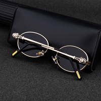 Gafas de Sol KAJILA al por Mayor, Modernas y a la Moda, con Logotipo Personalizado, Marco Ovalado de Metal, Protección UV400, para Hombre