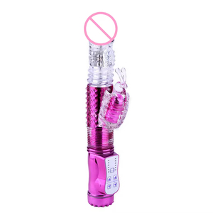 Cargador USB, Vibrador de Conejo Telescópico IPX5 con Forma de Mariposa, sin Tirantes, para Mujeres - Product Image 2