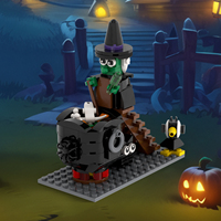 MOC1761 Sorcière d'Halloween 162 pièces Briques à assembler en plastique Modèle éducatif Créatif DIY Blocs de construction pour enfants Jouets cadeaux