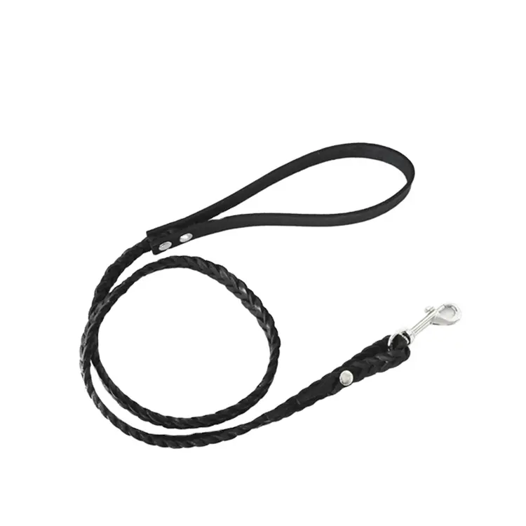 Hand free leather pet leash dog leash for running