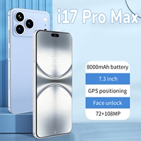 Smartphone I17 Pro Max 5G, écran 7,3 pouces 120 Hz, stockage 16 Go + 1 To, appareil photo 108 MP, batterie 6800 mAh