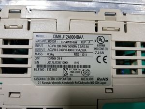 ไดรฟ์ AC รุ่นดั้งเดิม CIMR-JT2A0004BAA J1000 กำลังไฟ 0.4 กิโลวัตต์ 220 โวลต์ 3 เฟส VFD - Product Image 4