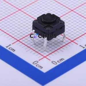 TC-FS66D-C-B Tactile Switch Through hole Component (THT)-4P,6x6mm Switch Single Pole Single Throw Round Button 2.6N Through Hole - Product Image 1