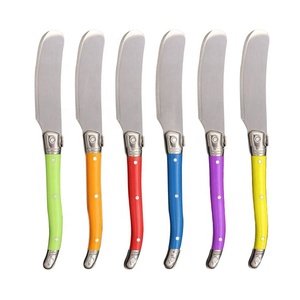 Cuchillo para <span class=keywords><strong>Queso</strong></span> y Untador de Mantequilla de Acero Inoxidable 2CR14 con Mango de ABS Colorido de Grado Alimenticio para Cocina, Hogar y Regalo - Product Image 5