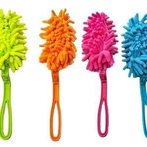 Electrostatic <b>Duster</b> Microfiber Chenille Car Cleaning <b>Duster</b> Orange Color With Zipper Design - Product Image 4