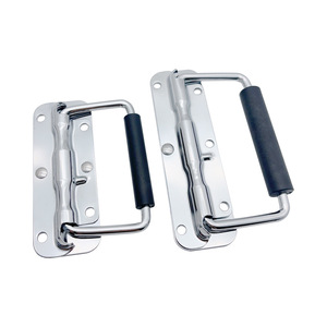 304 Stainless Steel Spring Handle With <b>Rubber</b> Grip Industrial Crate Box Handle - Product Image 1