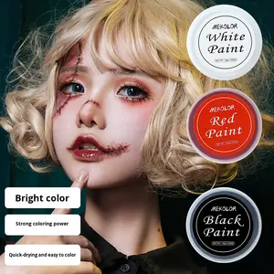 Kit de peinture corporelle et faciale pour enfants MEKOLOR 30g, à base d'huile, haute pigmentation, sans danger pour la peau, pour l'opéra, le clown, Halloween, Noël, avec fiche de données de sécurité (FDS) - Product Image 1