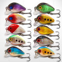 Vente en gros de leurres de pêche artificiels en plastique dur flottants de 3 cm 1,6 g Mini Crankbait pour la pêche au black-bass et à la truite