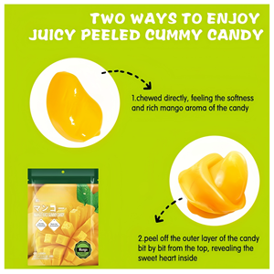 Holeywood 80gフルーツキャンディージュース皮をむいたマンゴーミイラ楽しいフルーツスナックグルテンフリーハラール認定フルーティーフレーバースナックボックス - Product Image 5
