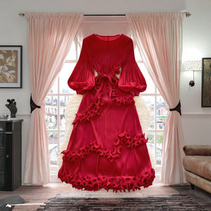 <span class=keywords><strong>Vestido</strong></span> de Fiesta de Alta Costura <span class=keywords><strong>Issey</strong></span> <span class=keywords><strong>Miyake</strong></span> para Mujer, Talla Grande, Satén Plisado con Estampado Floral, Moda en Tendencia - Product Image 2