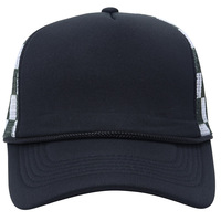 Casquette de camionneur unisexe en maille écossaise Casquette de style urbain avec maille à carreaux Casquette d'été d'extérieur en maille à carreaux sur les côtés