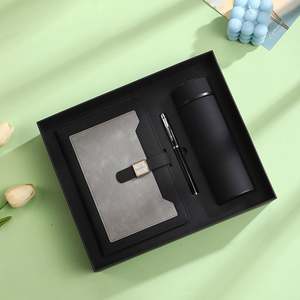 Promotional <b>Personalised</b> A5 Custom Leather Notebook Business Planner <b>Gift</b> Set with Pen Bottle - Product Image 5