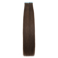 Extensioni per capelli con nastro biadesivo in 100% capelli umani Remy, effetto seta naturale, leggere, senza grovigli, per donna.