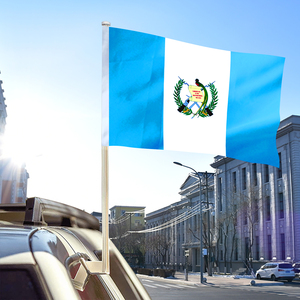 <span class=keywords><strong>Bandera</strong></span> de <span class=keywords><strong>Guatemala</strong></span> para Ventana de Auto, 12x18 Pulgadas, 100% Poliéster, Doble Cara, Personalizada, Venta al Por Mayor de Fábrica - Product Image 2
