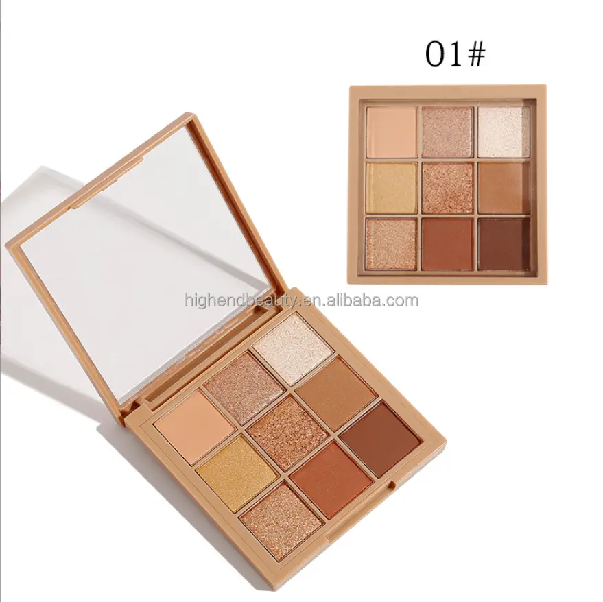 Koreaanse Custom Logo Goedkope Langdurige Warme Neutralen Eyeshadow Palette Make-Up Basic Naakt Oogschaduw Glitter Pallets