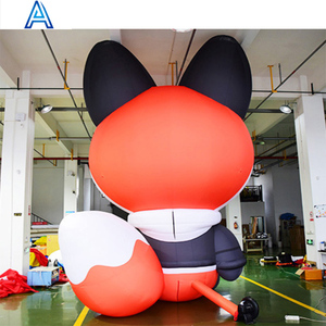 Customize Large Big Cute Inflatable Cartoon Dog Inflatable Cartoon <strong>fox</strong> Inflatable Cat Animal Model Product Toy - Product Image 1