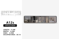 Conteneur étanche de 20 pieds, maison préfabriquée détachable, nouvelle technologie, structure en acier, solution de conception graphique pour hôtels et stations balnéaires