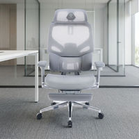 Chaise de bureau exécutive ergonomique moderne de haute qualité, personnalisable en gros, dossier haut en maille, accoudoirs réglables 5D, pour atelier et hôtel