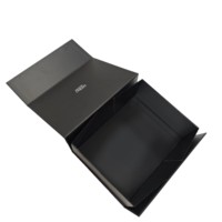 Boîte cadeau magnétique noire avec logo en relief, doublure en éponge, biodégradable et recyclable pour bougies, chaussures et chapeaux personnalisés