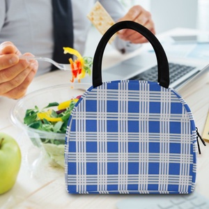 Multicolor Hawaiian Palaka Print Two Handle Reusable Small Lunch Tote Picnic Custom Design Insulated Lunch Bag for Adults - Product Image 6