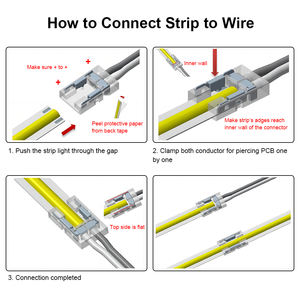 <span class=keywords><strong>Mubai</strong></span> COB LED Strip Conectores de esquina de ángulo recto 5mm 6mm 8mm 10mm 12mm 2 3 4 5 6Pin COB LED Strip Connector - Product Image 4