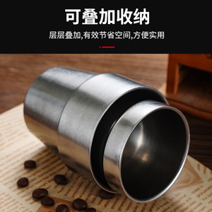Japanese Style 304 Stainless Steel Tumbler Retro Distressed Double Wall Insulated Cup For Cold Drink Tea Juice Milk Home Use - Product Image 5