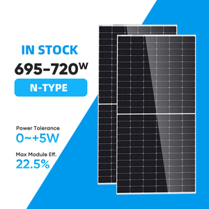 Panel Surya 695W 700W 705W 710W 715W 720W Baterai Lifepo4 Gudang Eropa Panel Fotovoltaik Surya Bifasial Tipe-N - Product Image 1