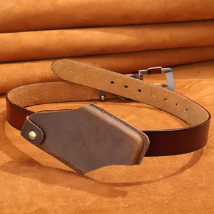 Marrant Gek Paard Echt Lederen Heren Telefoon Beschermhoes Lederen Riem Clip Holster Zakje Mobiele Telefoon Taille Riem Tas