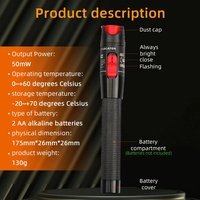Probador de Cable de fibra óptica Ftth, rastreador de fallas láser rojo, interfaz Universal, Conector de 2,5mm, localizador Visual de fallas Sc/ST/FC, 50MW