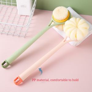 ホットロングハンドル両面バスブラシナイロンソフトヘアバスボールバスブラシスポンジスクラバー - Product Image 6